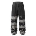 Patchwork Distressed Jeans