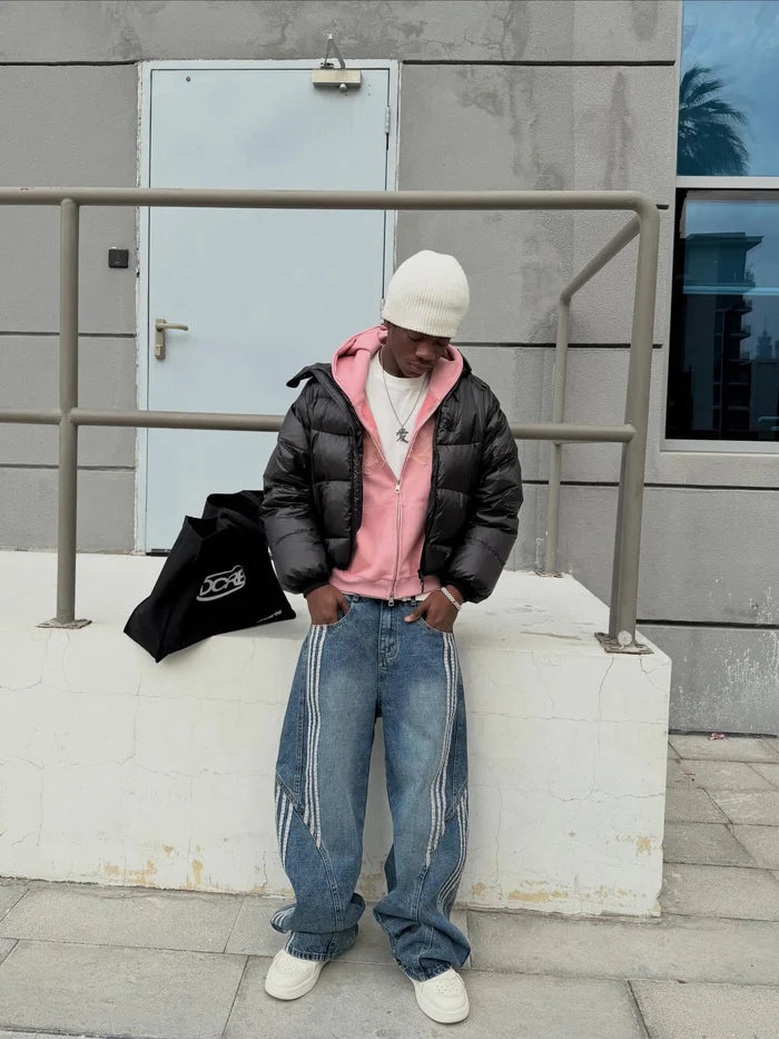 Triple Stripe Barrel Jeans