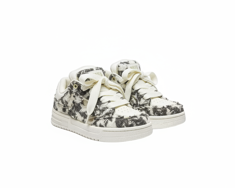 Tweed Chaos Sneakers — White