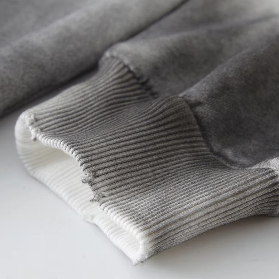 Smoke Wash Zip Hoodie — Grey