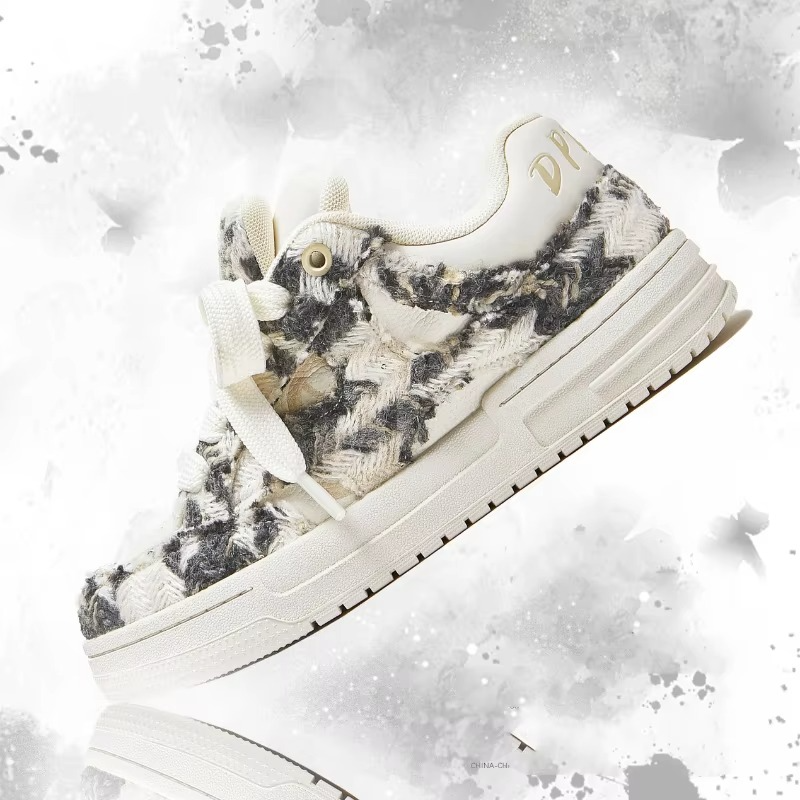 Tweed Chaos Sneakers — White
