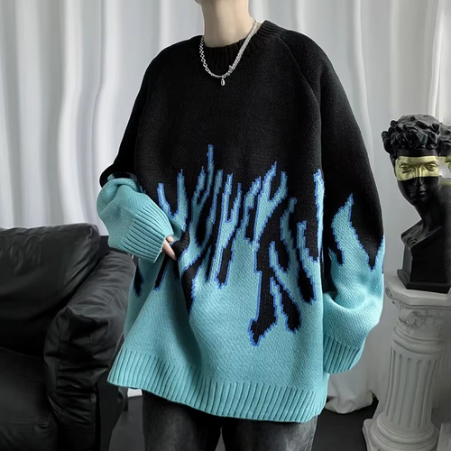 Blue Flame Knit Sweater