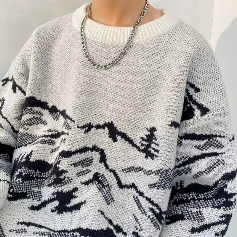 Mountain Jacquard Knit Sweater
