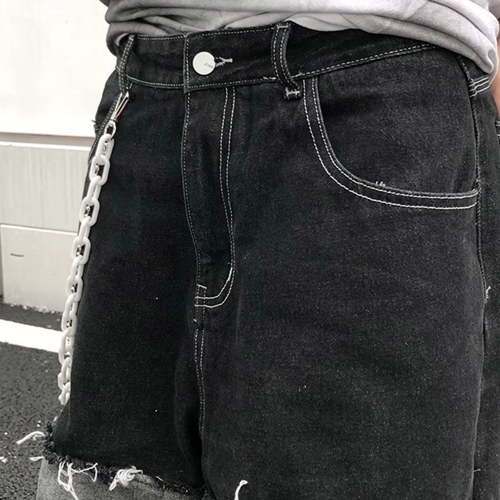 Patchwork Distressed Jeans