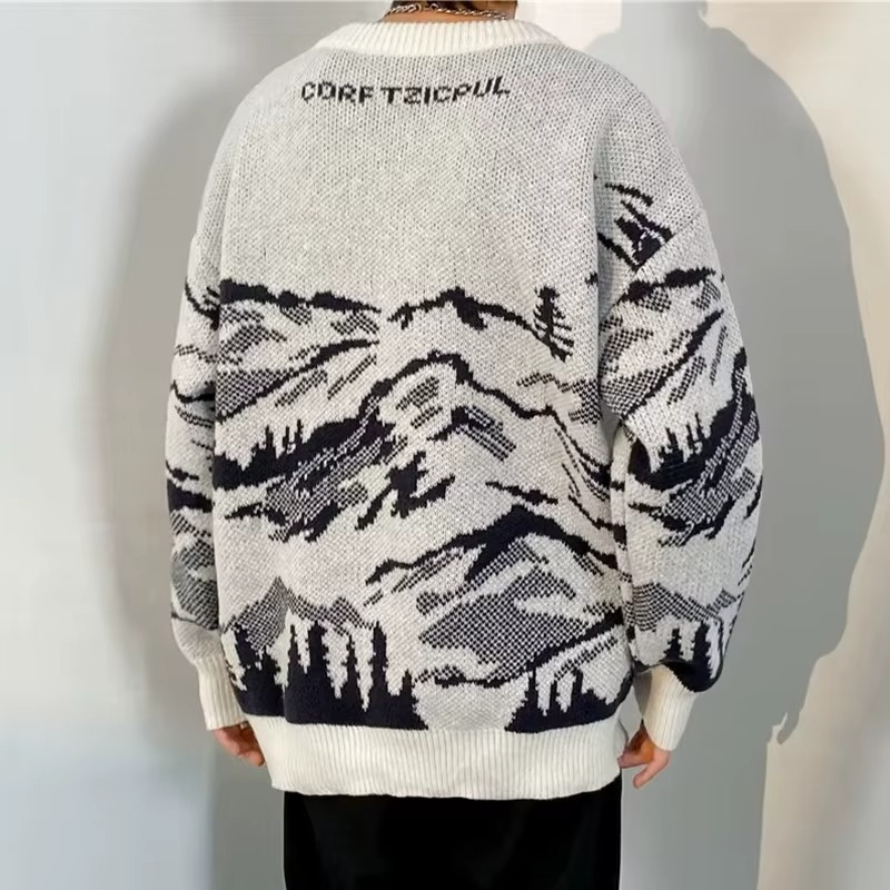Mountain Jacquard Knit Sweater