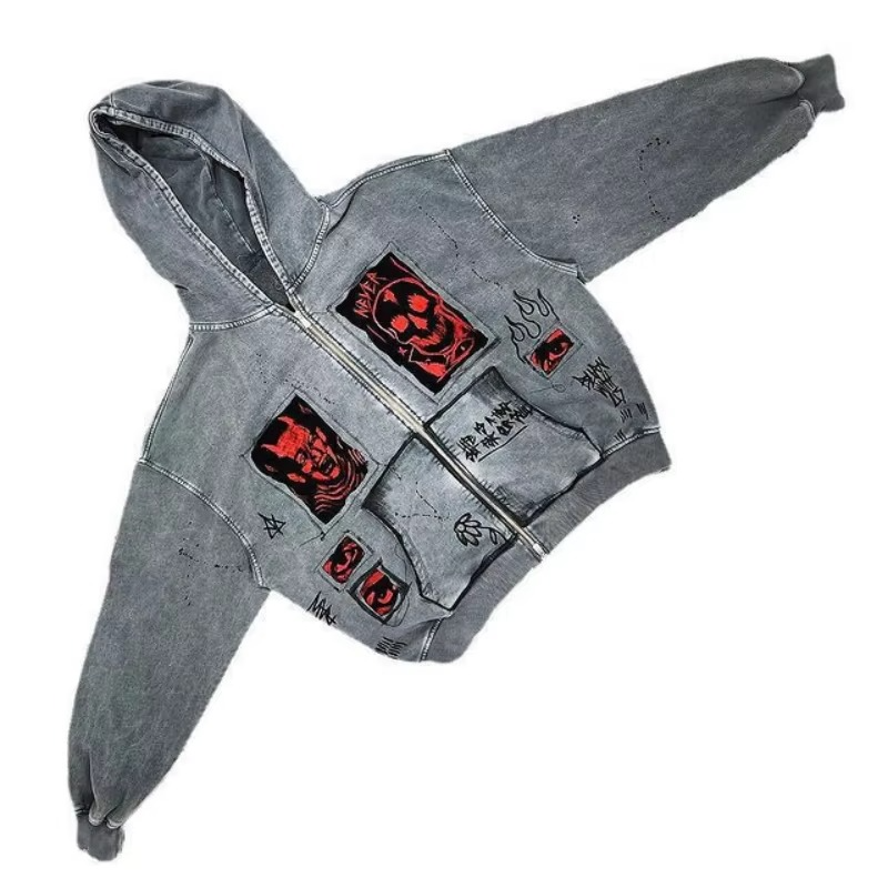 Demon Graffiti Zip Hoodie