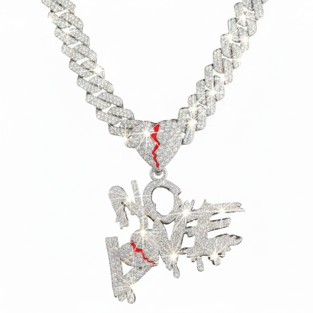 Iced Out No Love Cuban Link Necklace