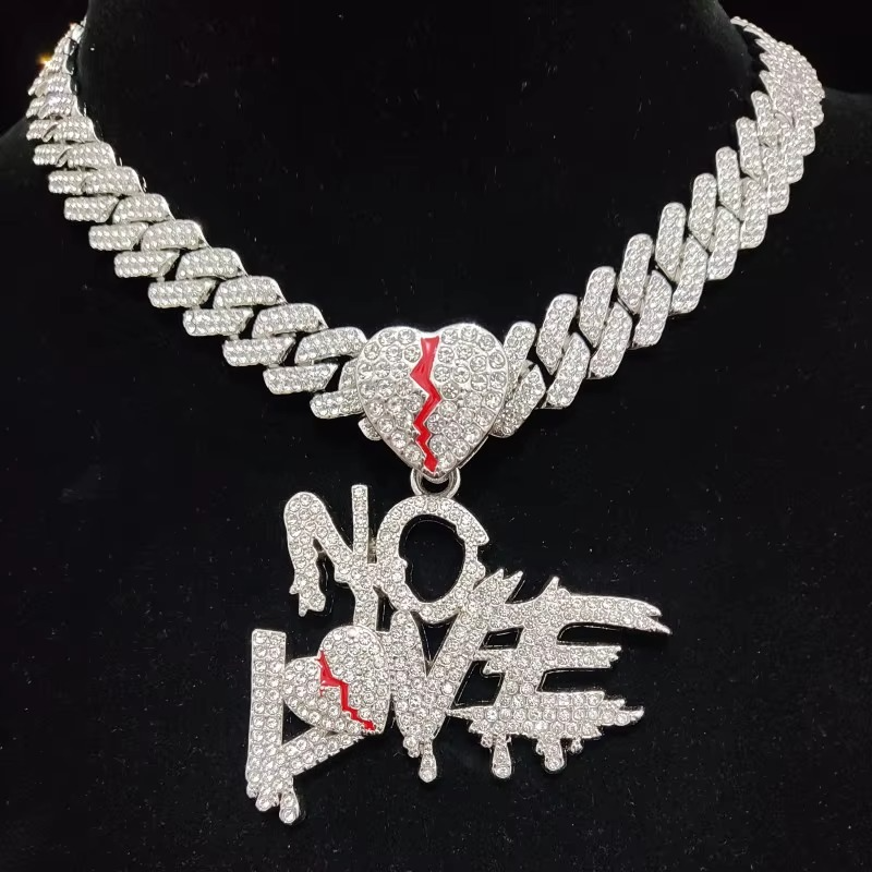 Iced Out No Love Cuban Link Necklace