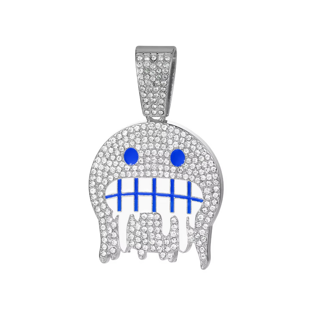 Iced Out Ghost Drip Cuban Link Necklace