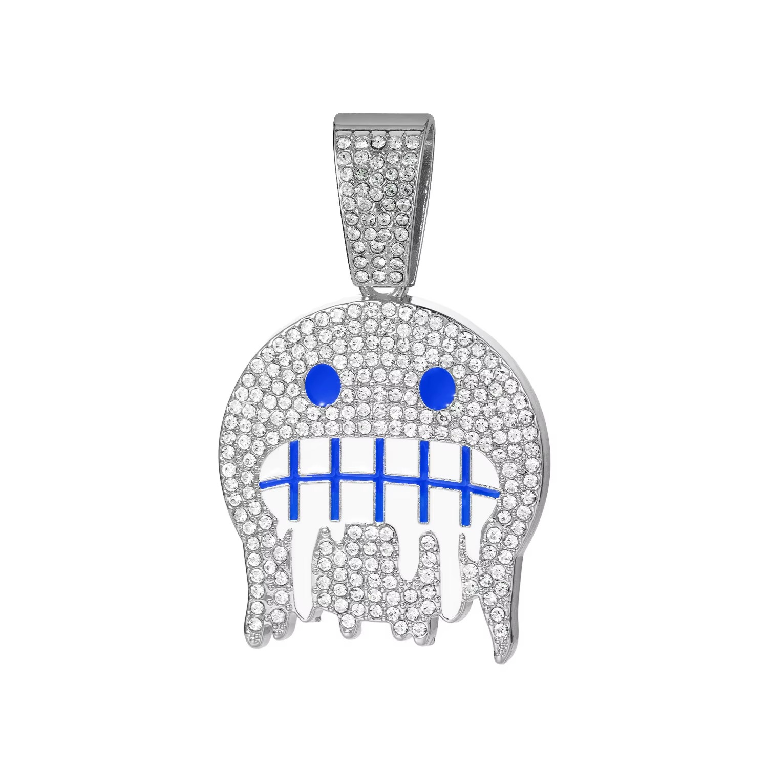 Iced Out Ghost Drip Cuban Link Necklace