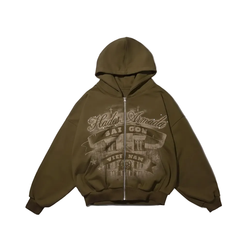 Hades Armada Zip Hoodie — Army