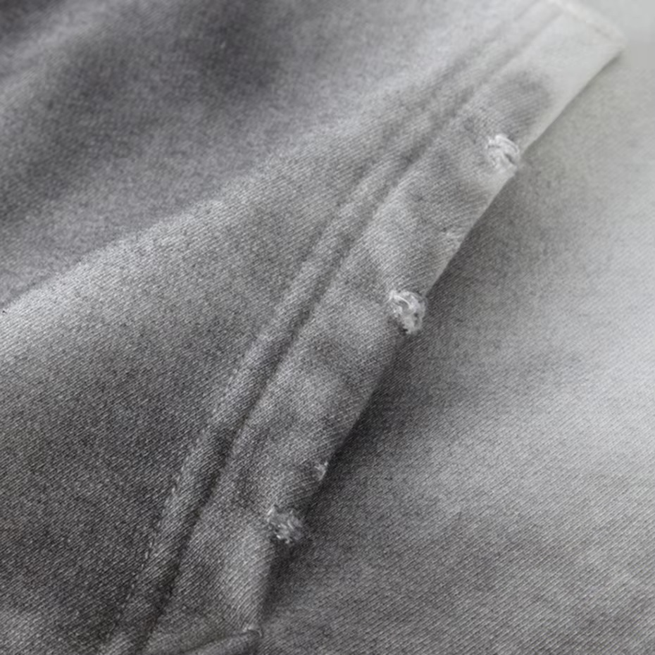 Smoke Wash Zip Hoodie — Grey