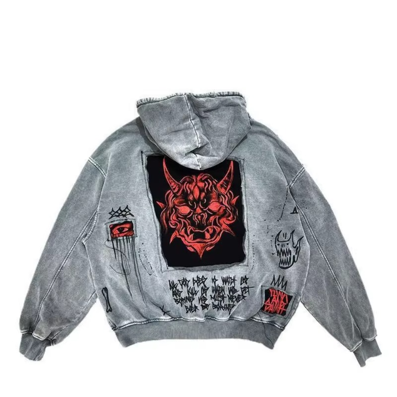 Demon Graffiti Zip Hoodie