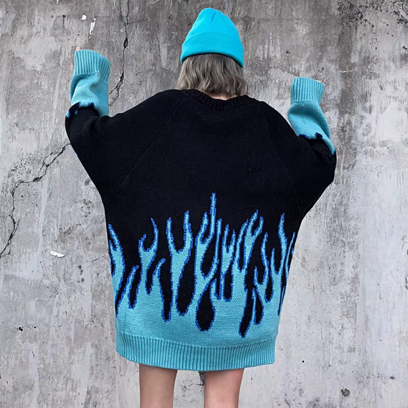 Blue Flame Knit Sweater