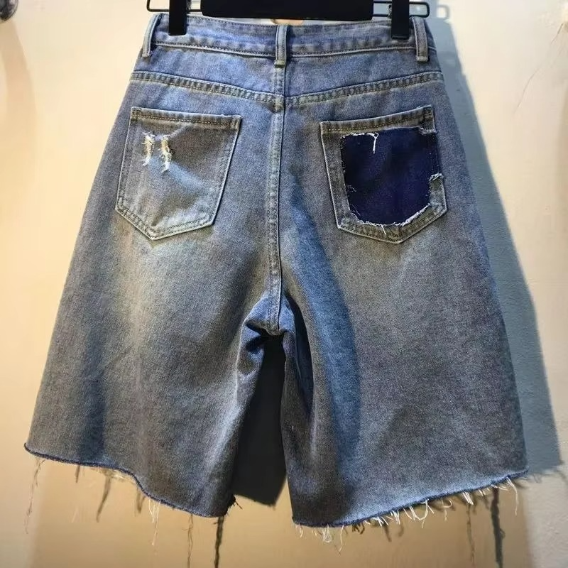 Crystal Rhinestone Denim Shorts