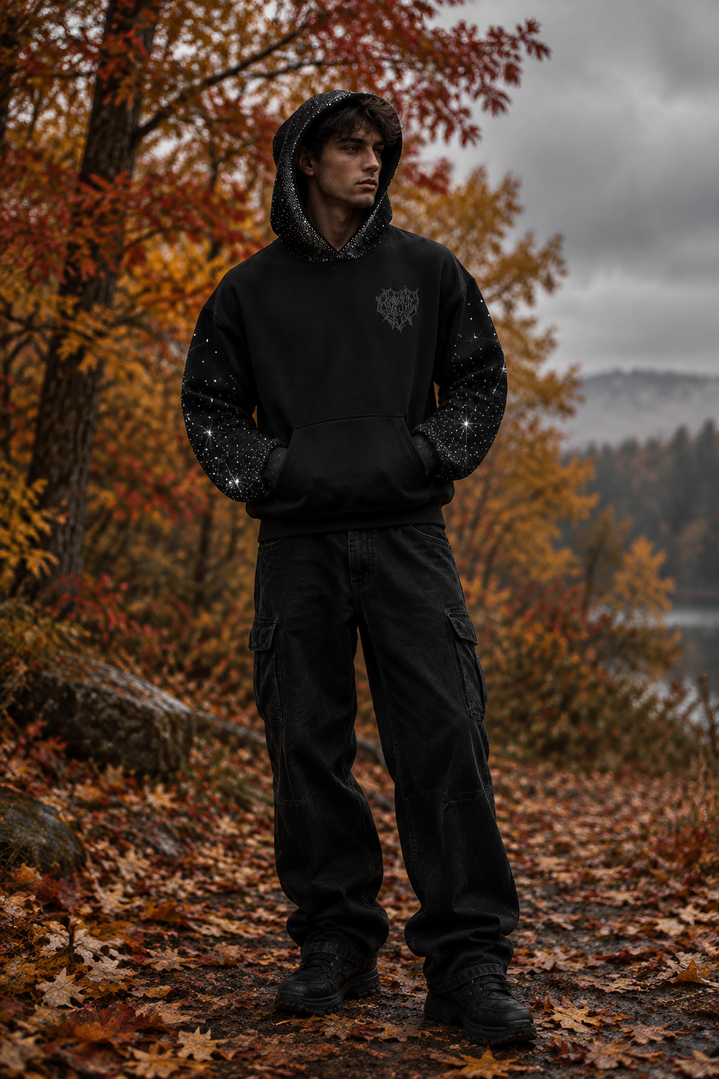 NIGHTSHARD — Rhinestone Hoodie