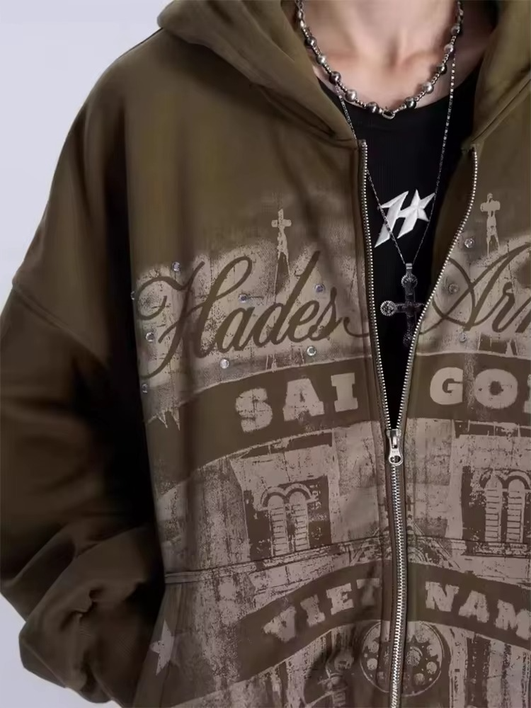 Hades Armada Zip Hoodie — Army