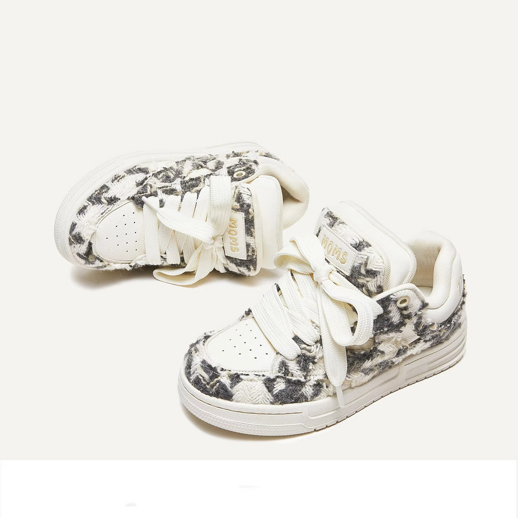 Tweed Chaos Sneakers — White