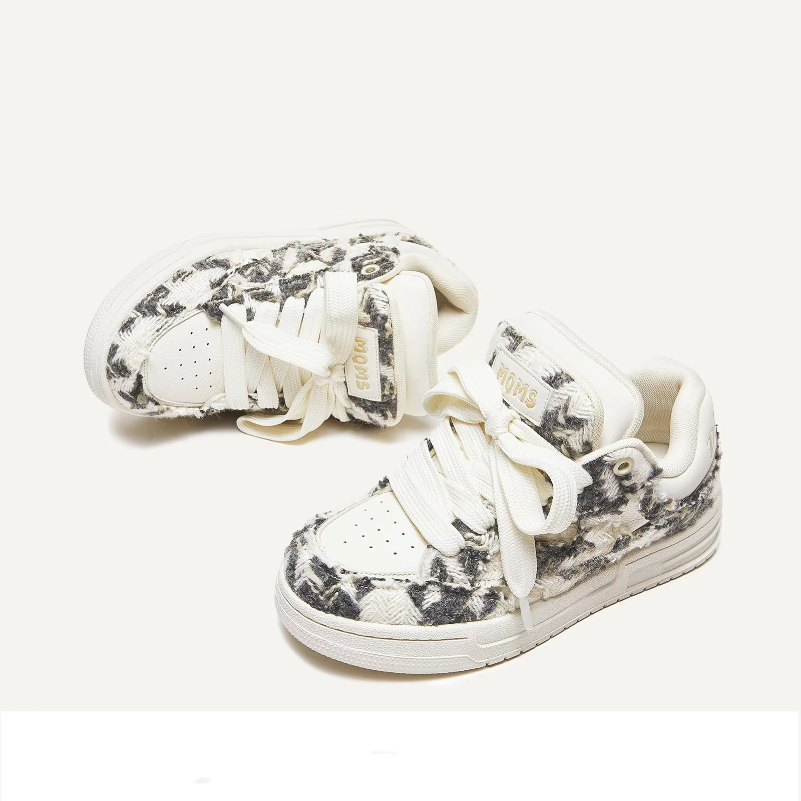 Tweed Chaos Sneakers — White