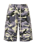 Camo Cargo Denim Purple Shorts