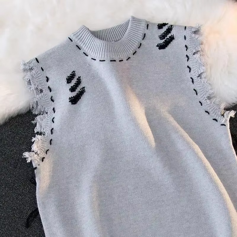 Distressed Knit Vest