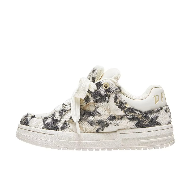 Tweed Chaos Sneakers — White