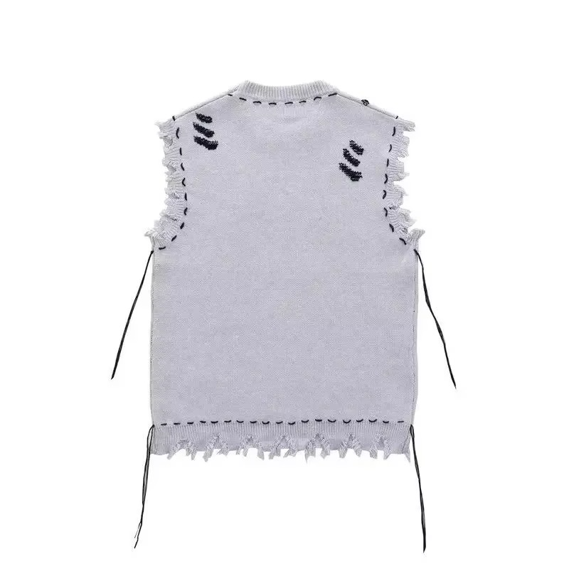 Distressed Knit Vest