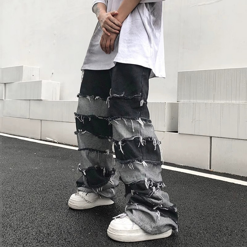 Patchwork Distressed Jeans
