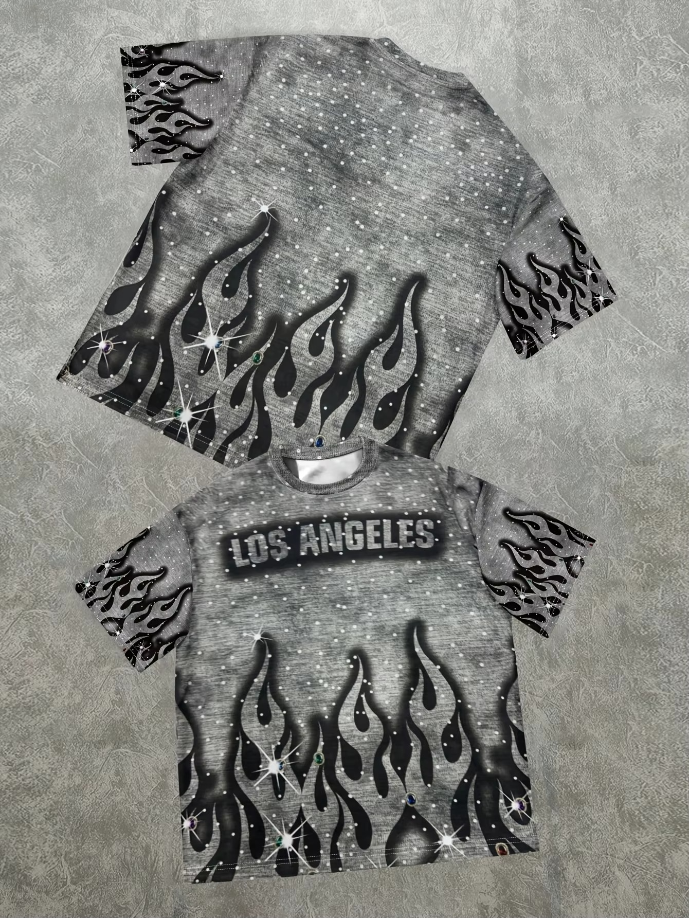 Los Angeles Flame Tee Grey