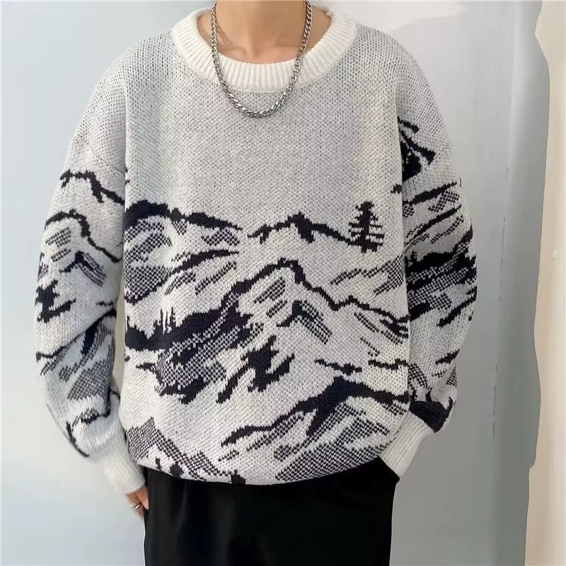 Mountain Jacquard Knit Sweater