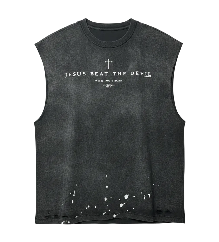 Jesus Beat The Devil Tank Top