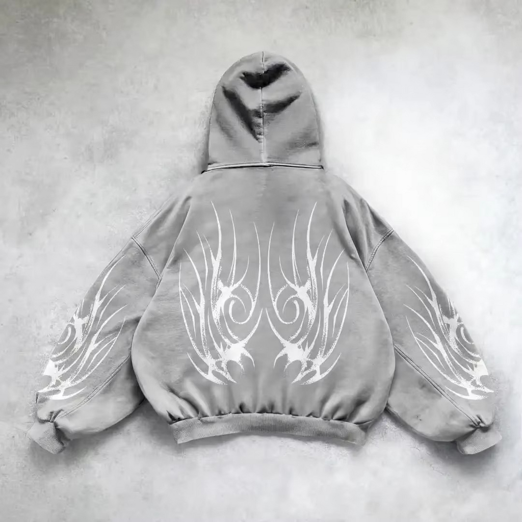 TRIBAL ECHO — Washed Zip Hoodie