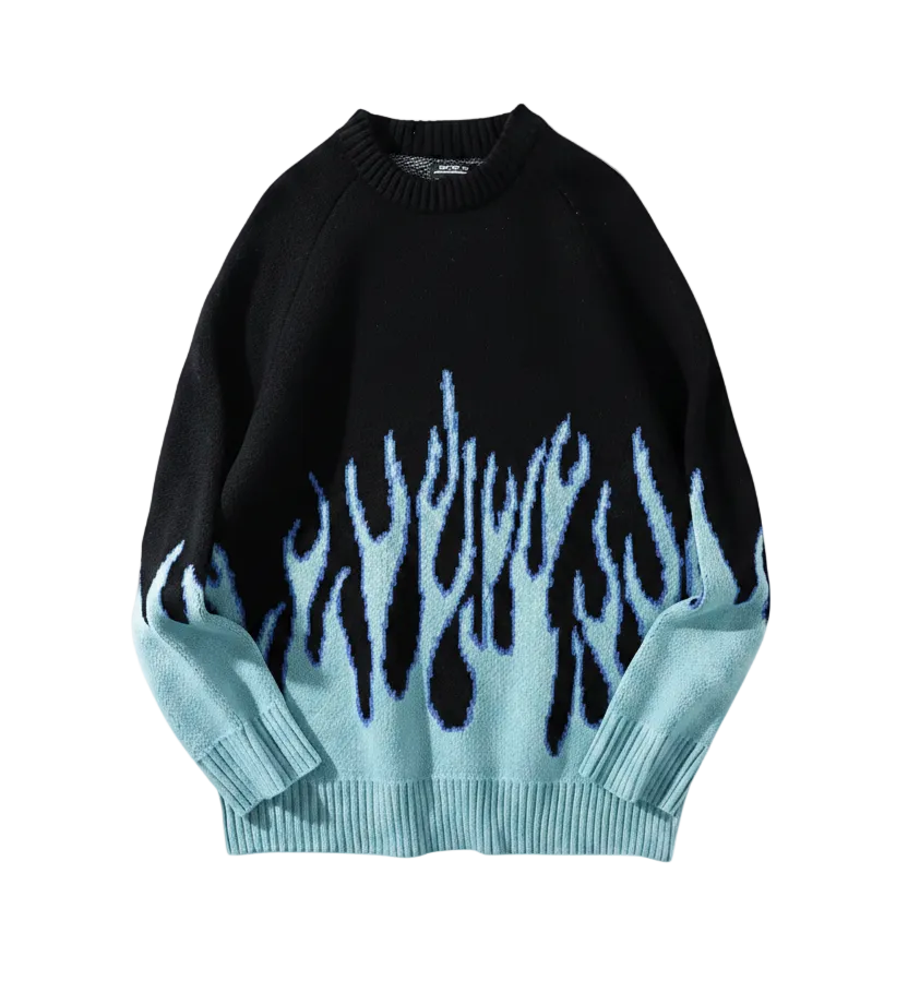 Blue Flame Knit Sweater