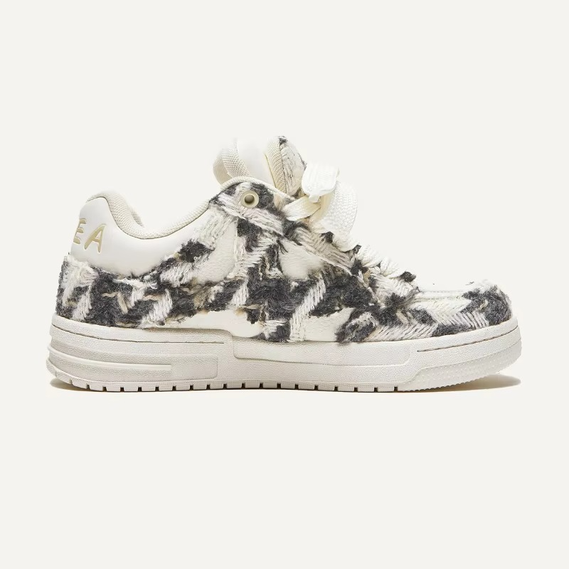 Tweed Chaos Sneakers — White
