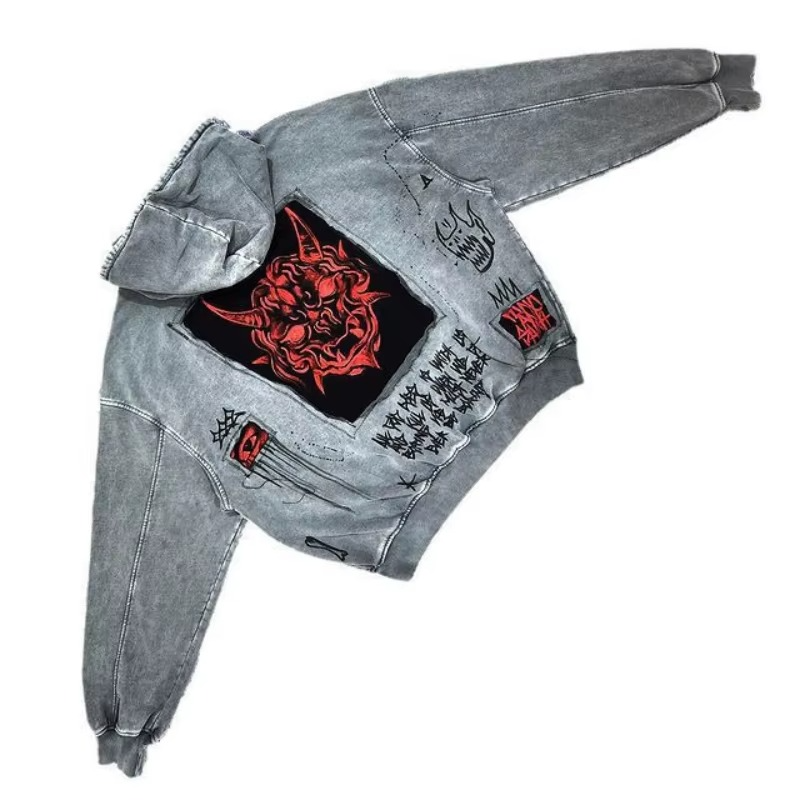 Demon Graffiti Zip Hoodie