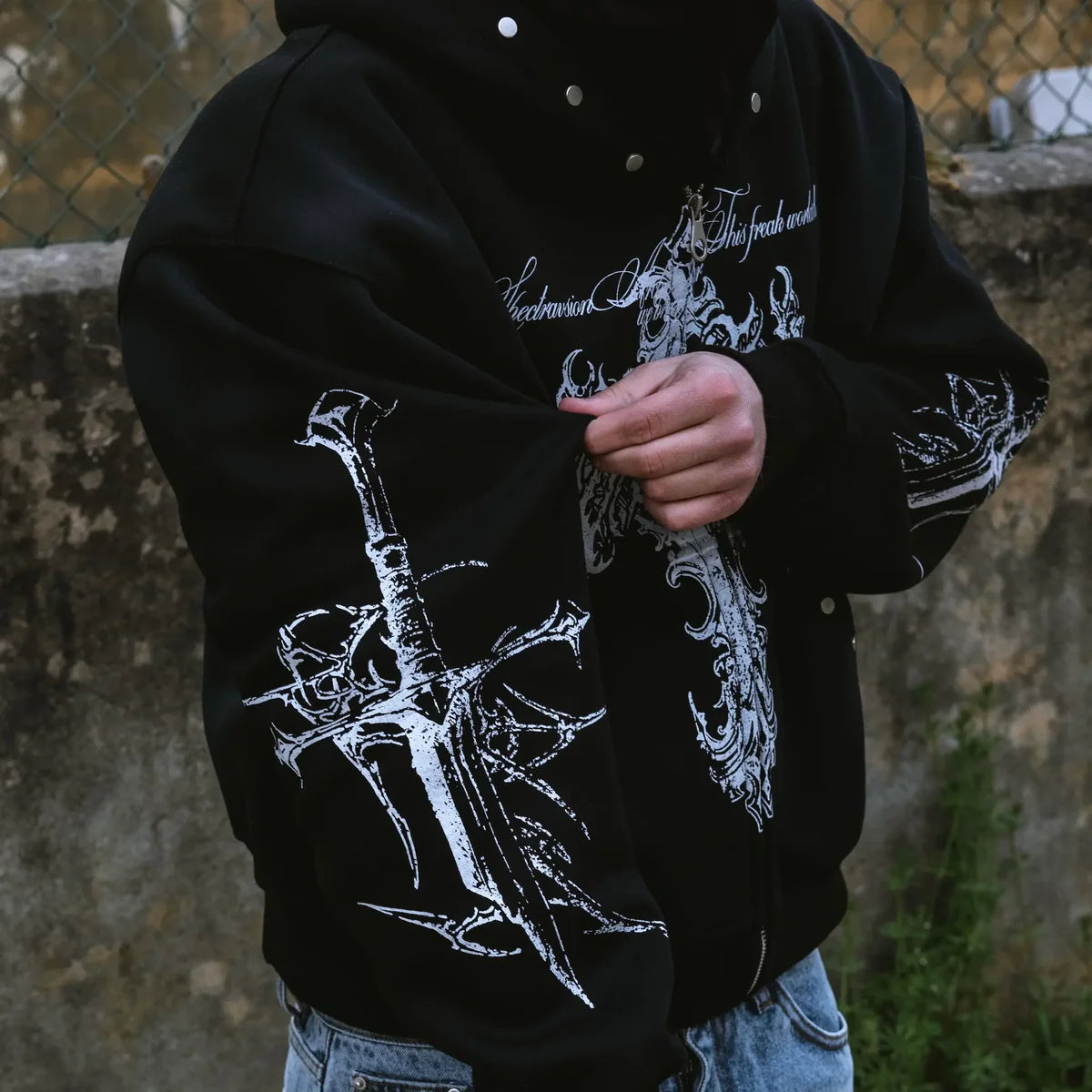 Broken Vow Sword Zip Hoodie