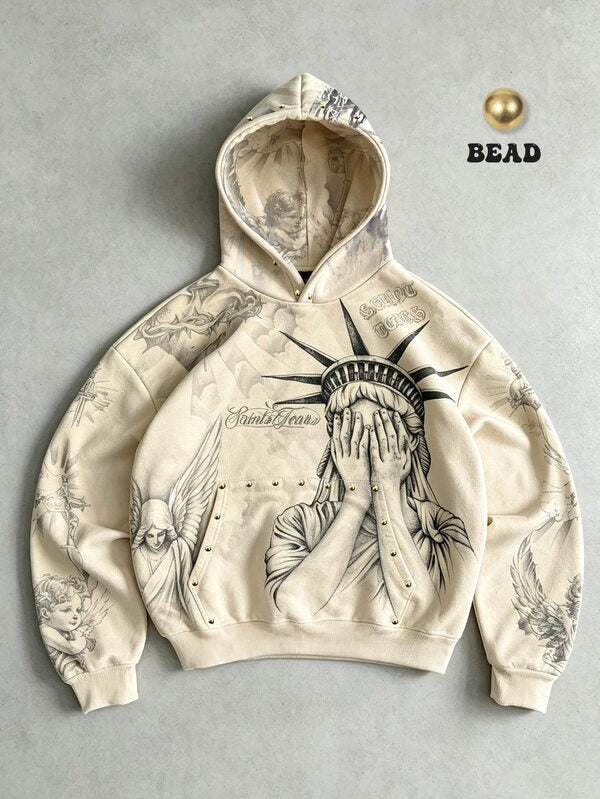 SAINT VEIL — Studded Graphic Hoodie