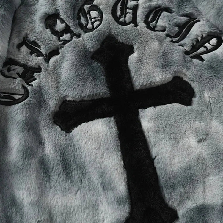 Tie-Dye Fleece Gothic Cross Jacket