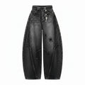 Washed Black Balloon Jeans