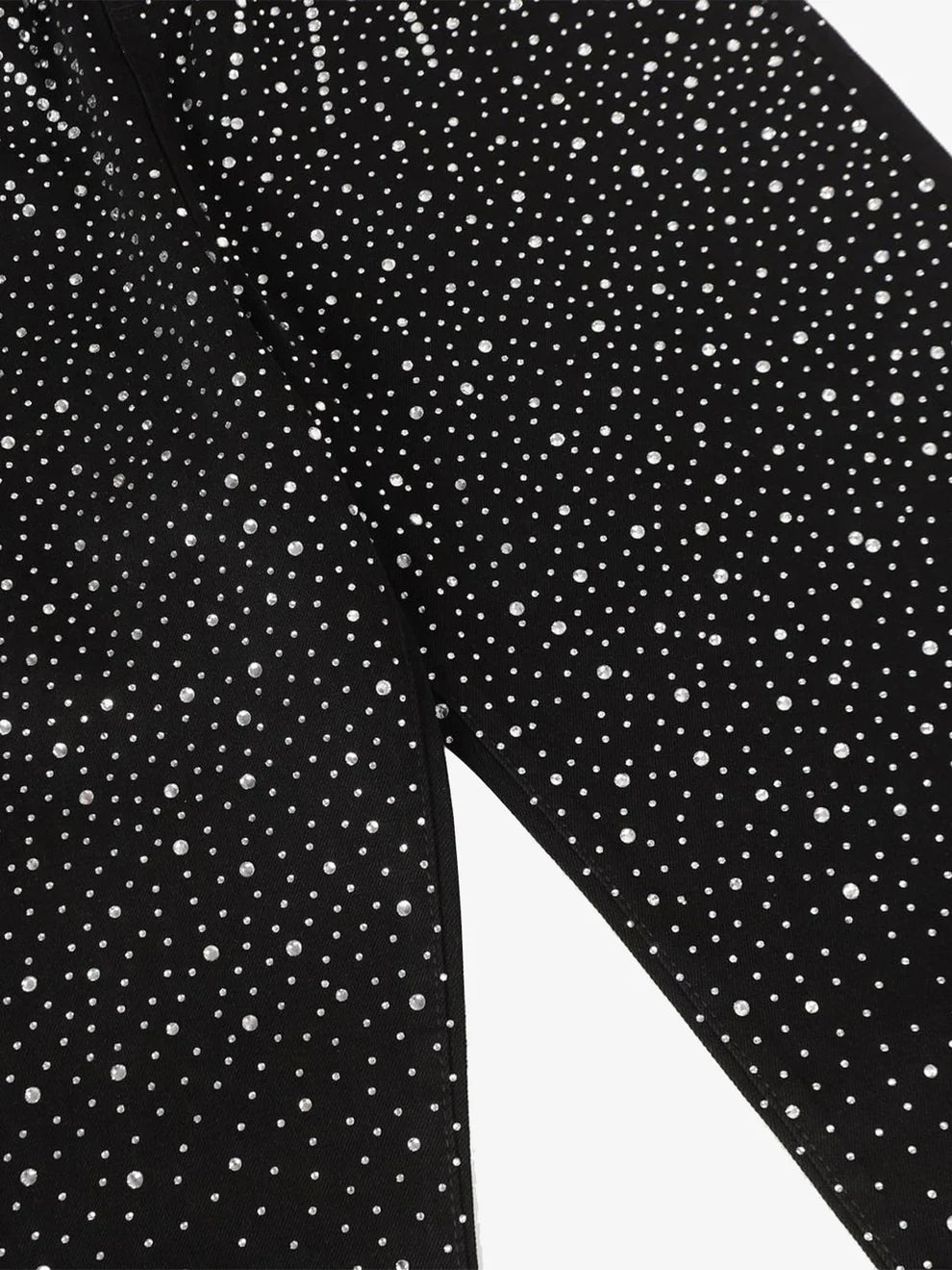 Crystal Rhinestone Denim — Black