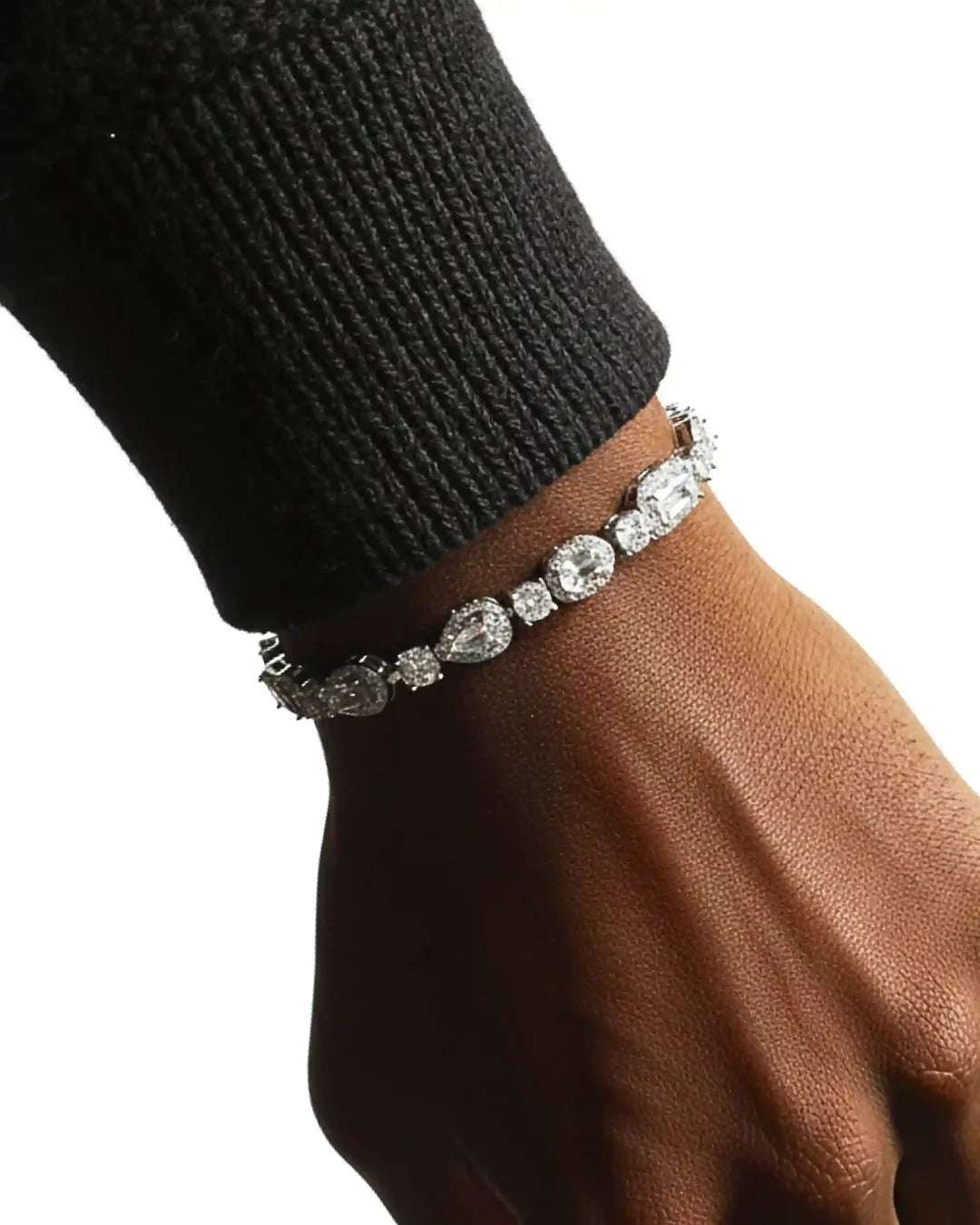 Multi-Shape Halo CZ Tennis Bracelet