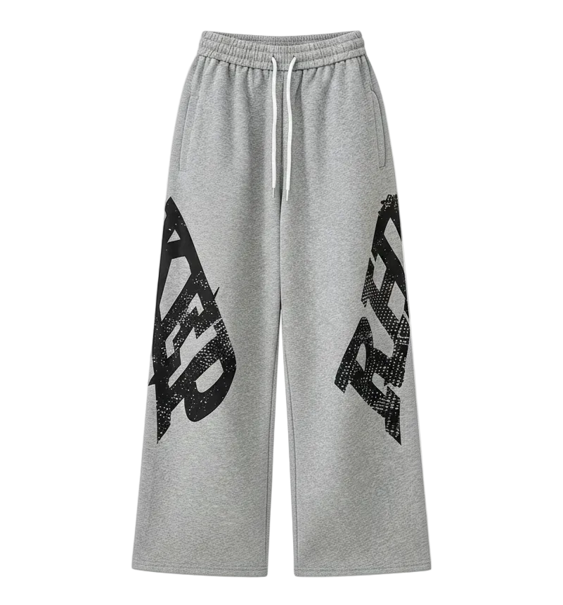 Grey Baggy Sweatpants - Clean Waistband