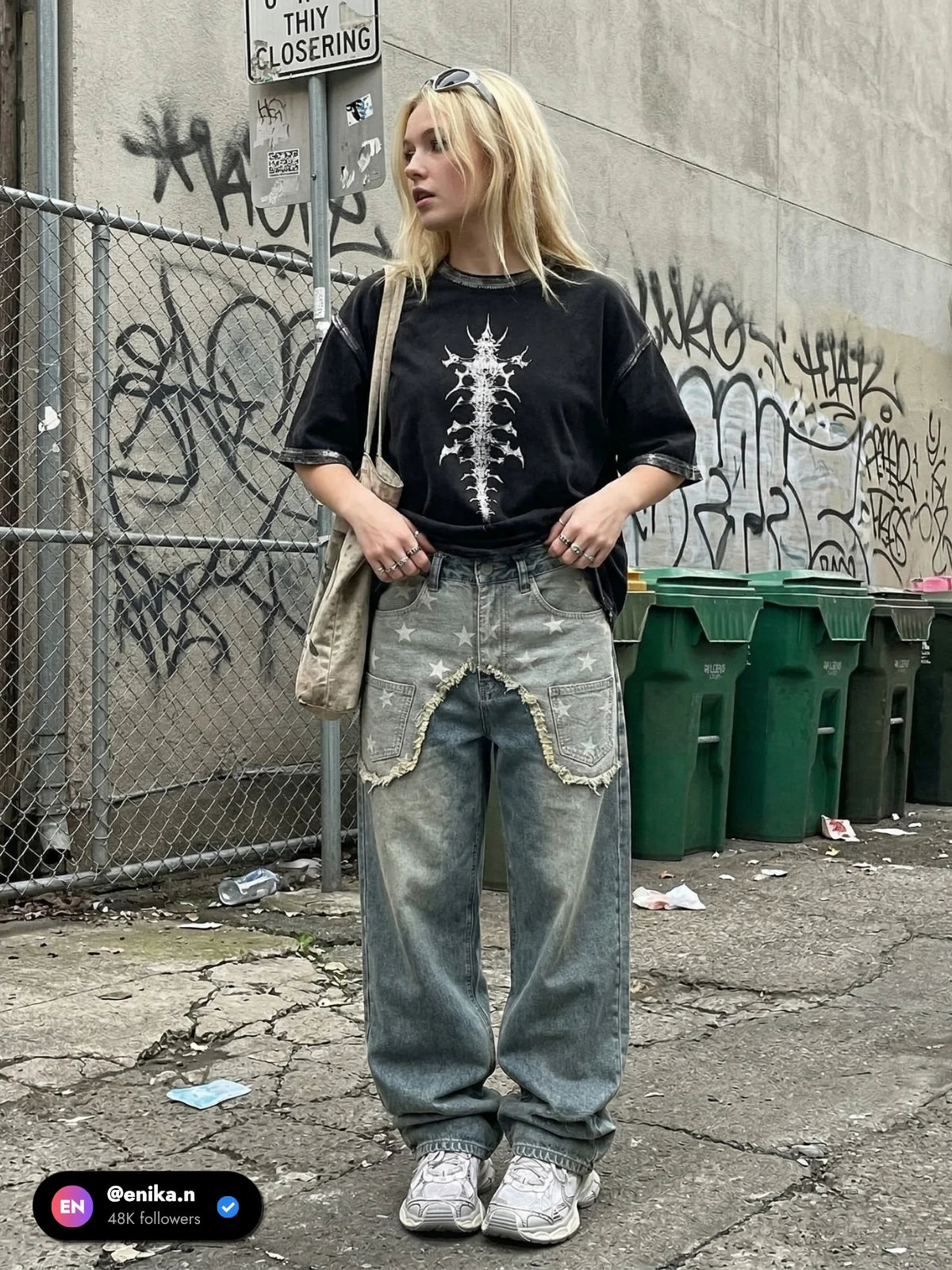 Spine Graphic Washed T-Shirt