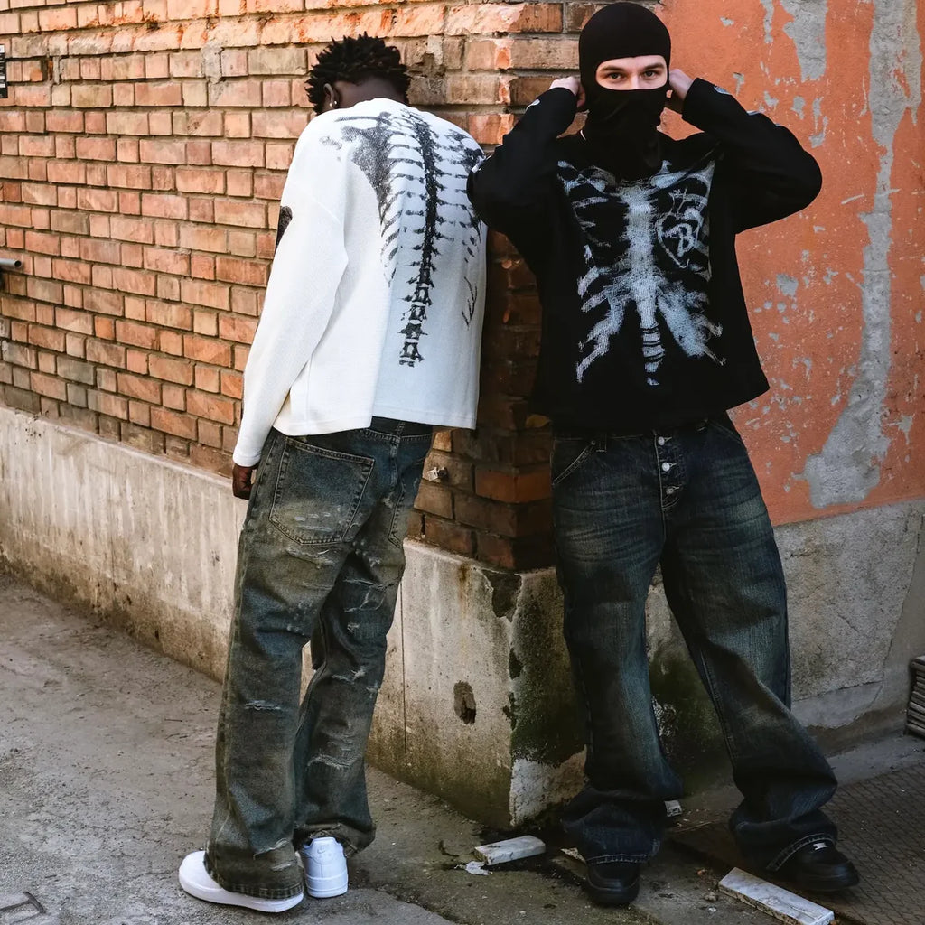 Skeleton X-Ray Knit Longsleeve White