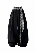 Plaid Harem Pants - No Shoes