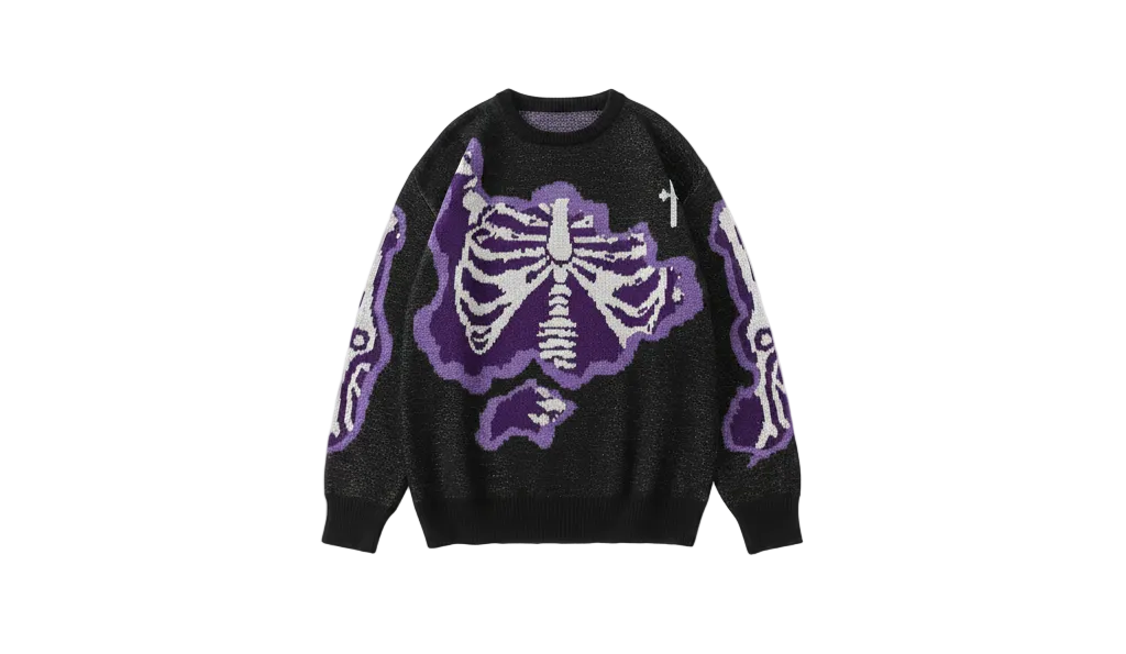 Skeleton Sweater sfondo bianco